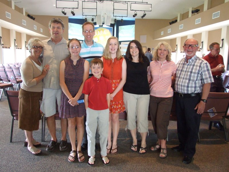 With the Burtons and Armstrongs, coordinators of the event at Prescott Christian Church