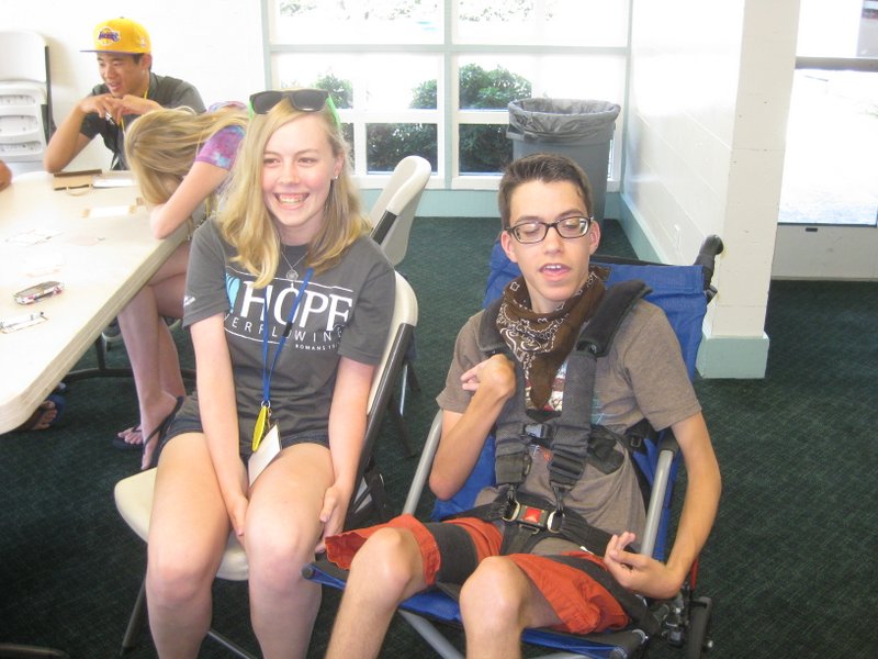 Rinnah (Juliet) with her friend Alex at Joni and Friends Family Retreat