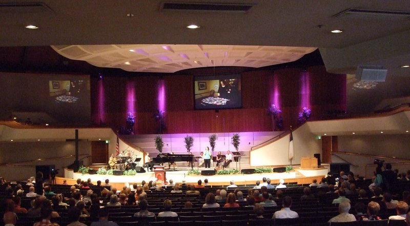 Presenting on the worship services at PazNaz