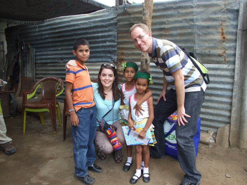 With the children out front