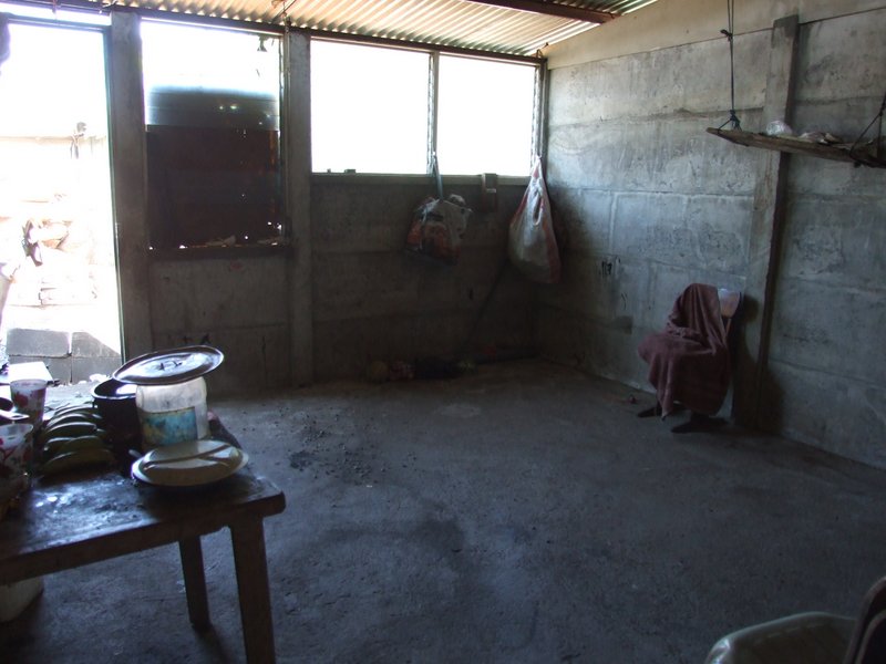 Milagro’s home - one of the nicest we saw because it had a floor and concrete walls