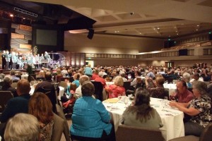 The Joy Sounds choir singing at the Christian Berets event in Modesto
