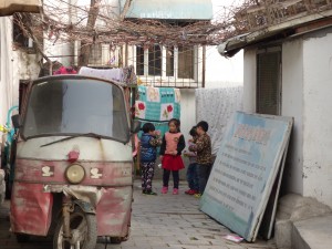  A shot down the side street of a Hutong neighborhood