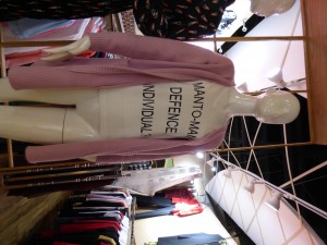 We’re seeing hilarious English on T-shirts - this is a good example, but we wish we’d caught our favorite on camera - the girl walking down the street with the shirt saying ACNE in huge letters.