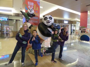 We’ve already learned that Noah loves Kung Fu Panda, so you know this was super exciting when we saw it on the way to dinner!