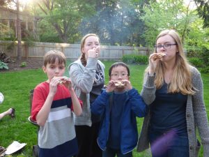 First s’more with all the kids!