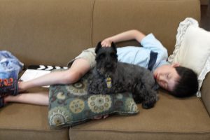 He did great, but was so tired for a few days - he kept passing out on the couch and Pepper kept him company